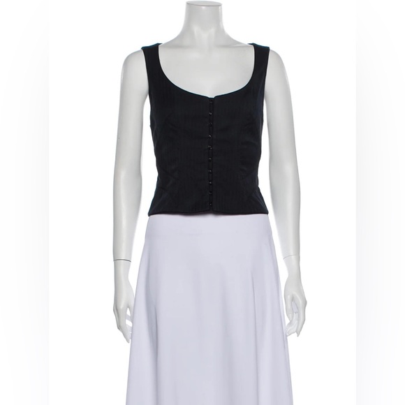 Alexander McQueen Spring/Summer 2003 “Irere” Collection blue vintage vest IT 44 - Picture 1 of 14